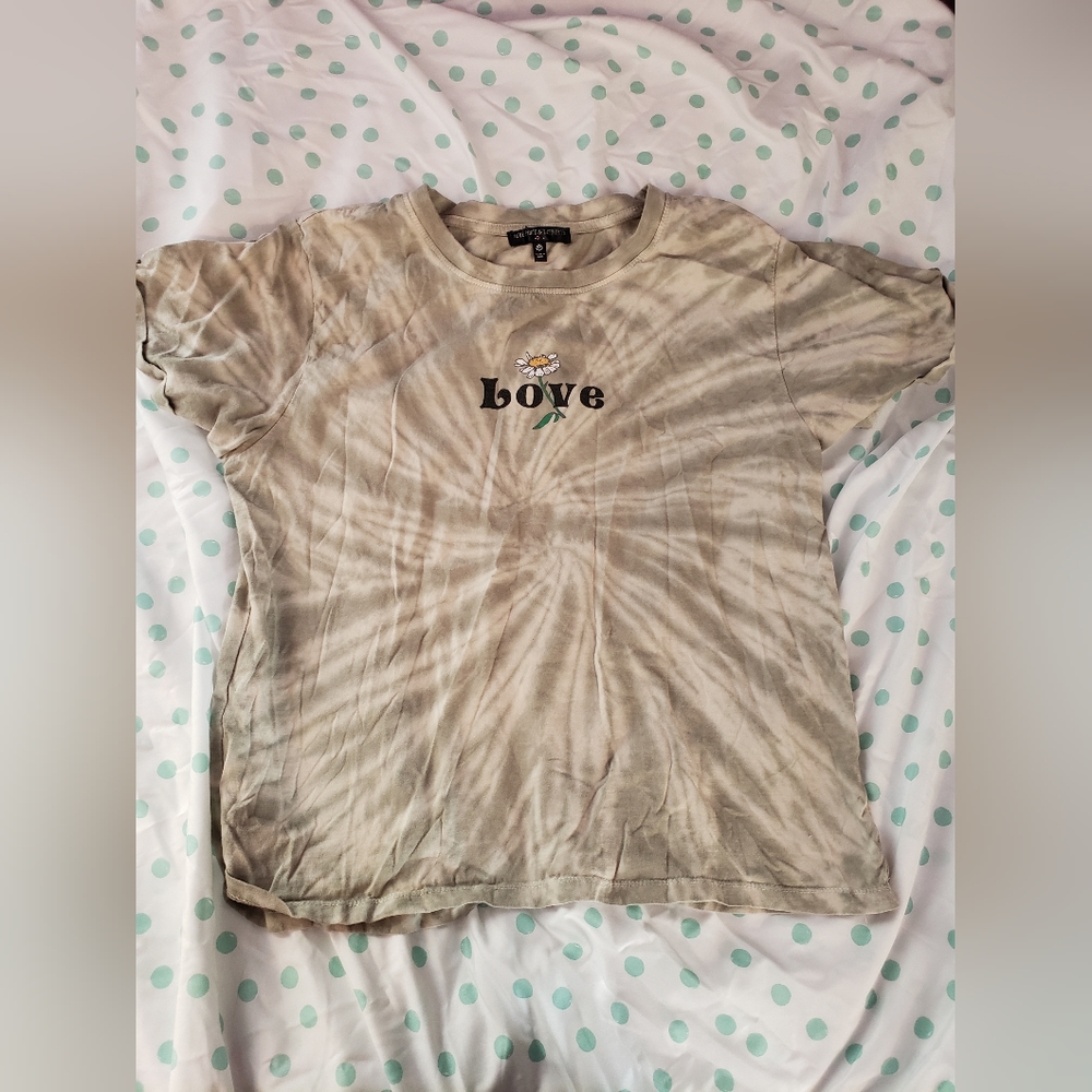 Love green tie dye daisy crop top - Picture 2 of 4